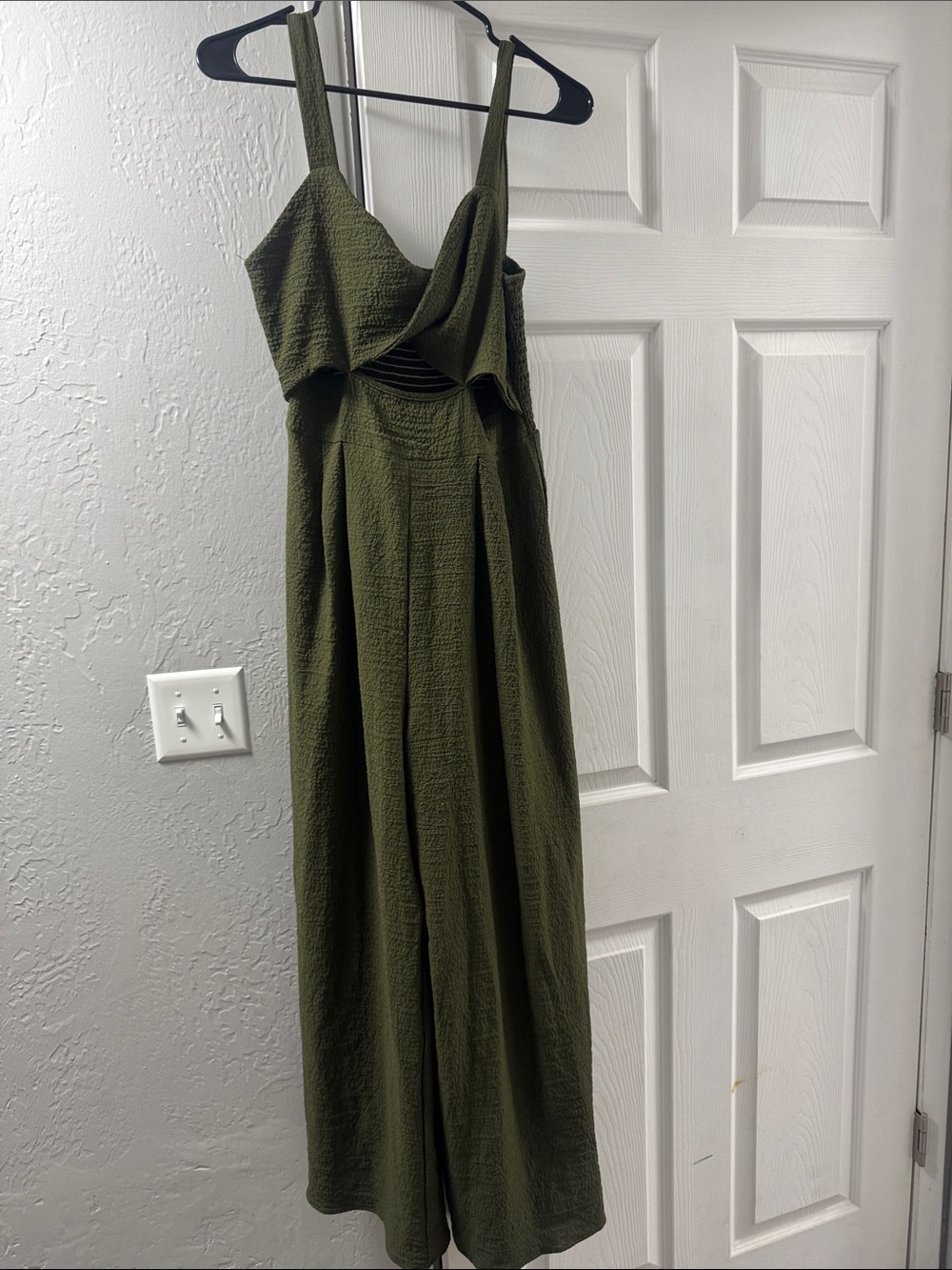 SHEIN Olive Green Strappy Cutout Jumpsuit